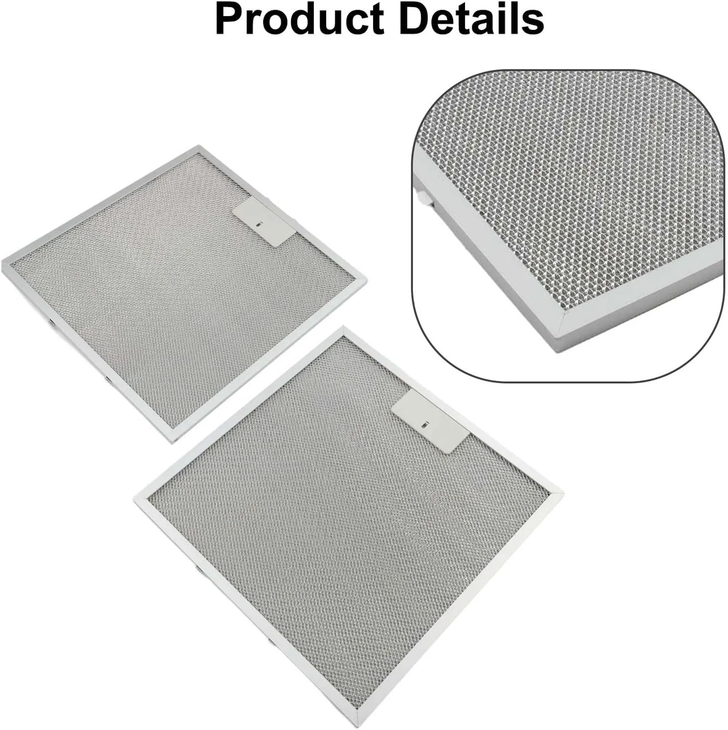 2pcs 325x340x9mm Aluminum Cooker Hood Filters Metal Mesh Extractor Vent Filter Kitchen Range Hood Accessories