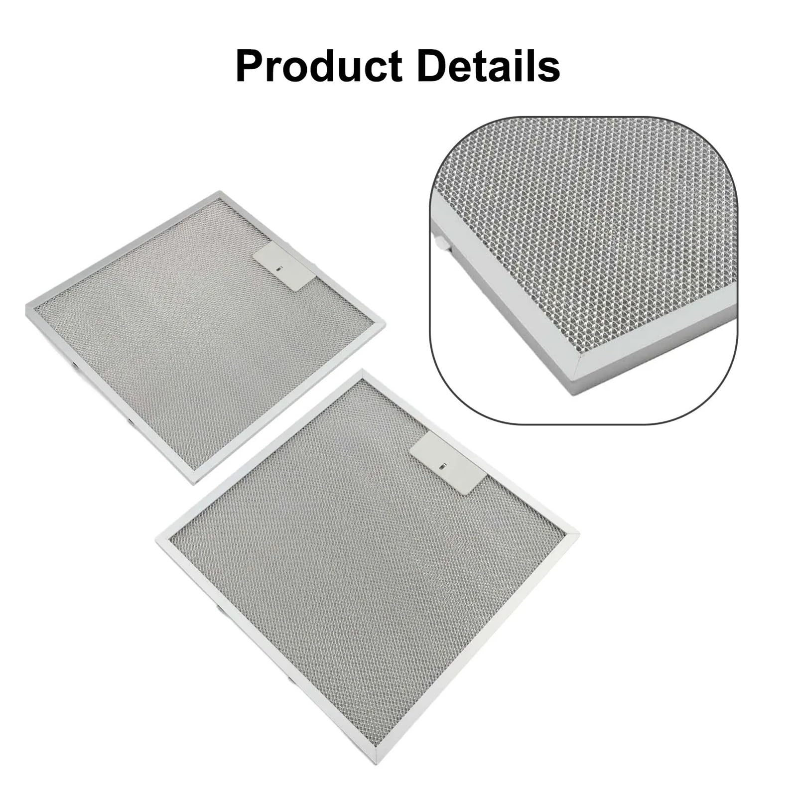 2 Stück 325 X 340 X 9 Mm Aluminium-Netzfilter – Ersatz for Dunstabzugshauben, Küchenzubehör