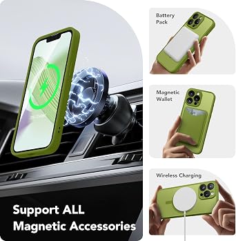 CAPRARO for iPhone 13 Pro Max Case, Compatible with MagSafe