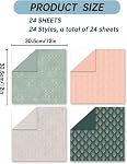12"X12" Boho Scrapbook Paper, Double sided printing 13.76 oz/390 g, 24 Sheets DIY Origami Decorative Craft for Card Making Background Origami Decopage Decorative Scrapbooking Supplies (Boho2)