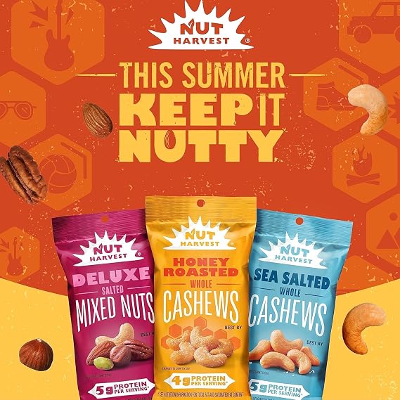 Nut Harvest, Flamin Hot Peanuts, 1.6 Ounce Bags Pack of 36
