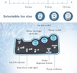 COSTWAY 2-in-1 ice maker with built-in water dispenser, 48 lbs per day, S/M/L size ice cubes, 5 lbs storage basket, fast in 6 mins, stainless steel ice maker with expandable chilled water spout