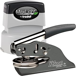 Premium New Jersey Notary Stamp and Seal Embosser Bundle - Soft Touch, 1-5/8 Size - Essential Tool for NJ Notary Public - Ideal for Official Seal Stamping