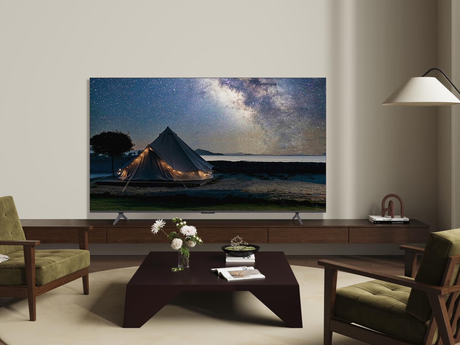 TCL 65T8C 65" QLED 4K HDR Ultra HD TV, Smart TV Powered by Google TV (Dolby Vision & Atmos, 144Hz Motion Clarity Pro, FreeSync, Onkyo 2.1 Sound, Voice Control)