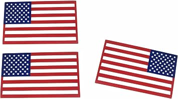 USA American Flag Cut Super Magnet for Trucks, Cars, and Automotive with 50-Star 2pcs Forward and 1pcs Reverse Set Blue Red, 6"x3.75"