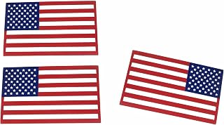 USA American Flag Cut Super Magnet for Trucks, Cars, and Automotive with 50-Star 2pcs Forward and 1pcs Reverse Set (Blue Red, 6"x3.75")
