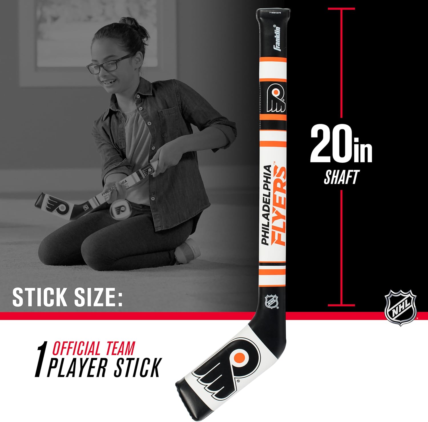 Franklin Sports NHL Team Mini Soft Hockey Stick Set - NHL Team Soft Foam Mini Hockey Stick and Ball - Great Toy for Kids