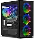 YEYIAN Yari Gaming PC Desktop Computers Intel i5 12400F 4.4 GHz, RTX 4060 Ti, 1TB NVME SSD, 16GB DDR4 RAM 3200, B660 MB, 650W Gold PSU, Windows 11 Home Gamin YEYIA|YPI-YA24F0B-46T1N