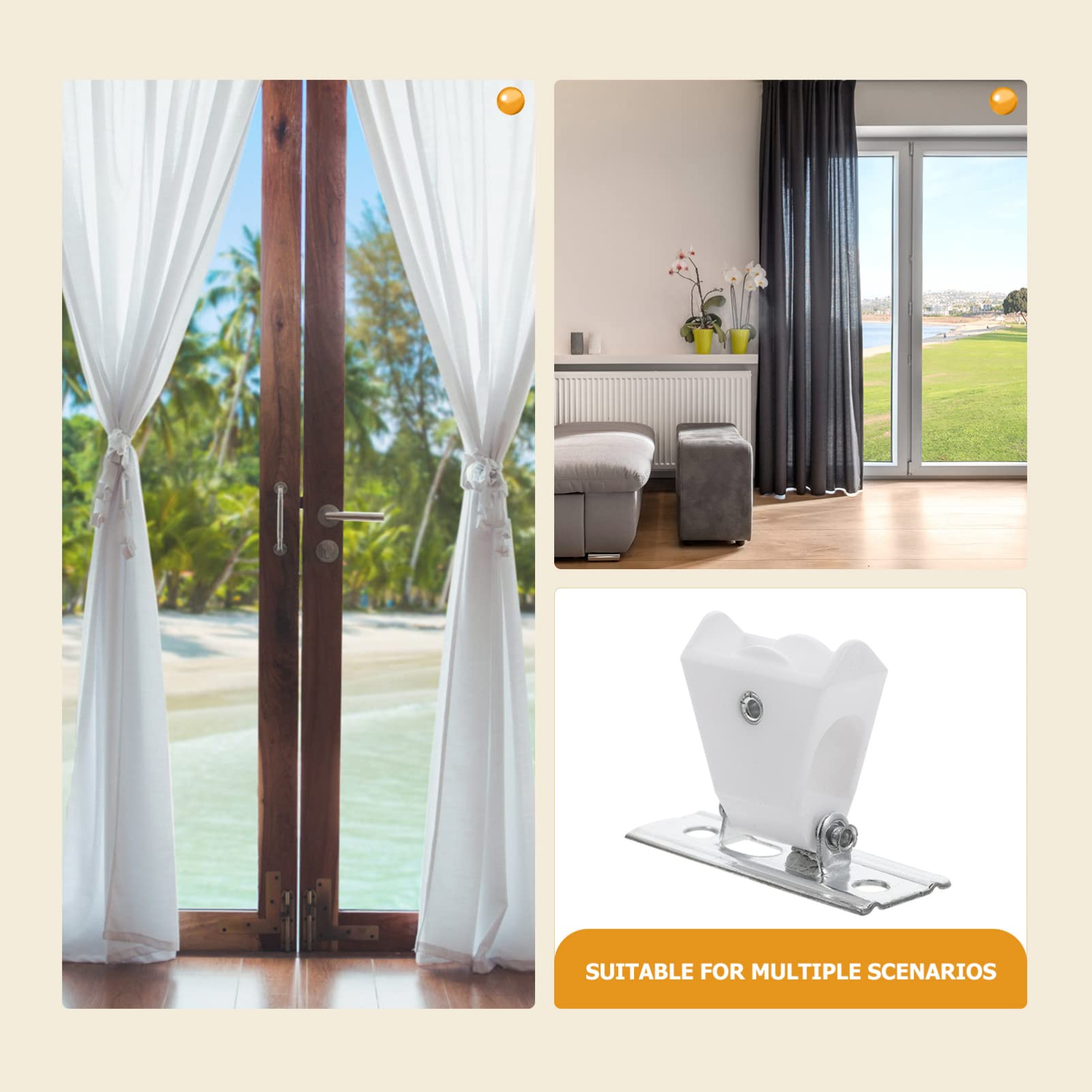 Garneck 32 Pezzi Serratura Casa Ombra Accessori Puleggia Pieghe Drappo di Sicurezza Universale Tende Austriache Serrature Tende Canna per Kit Componenti in Acciaio