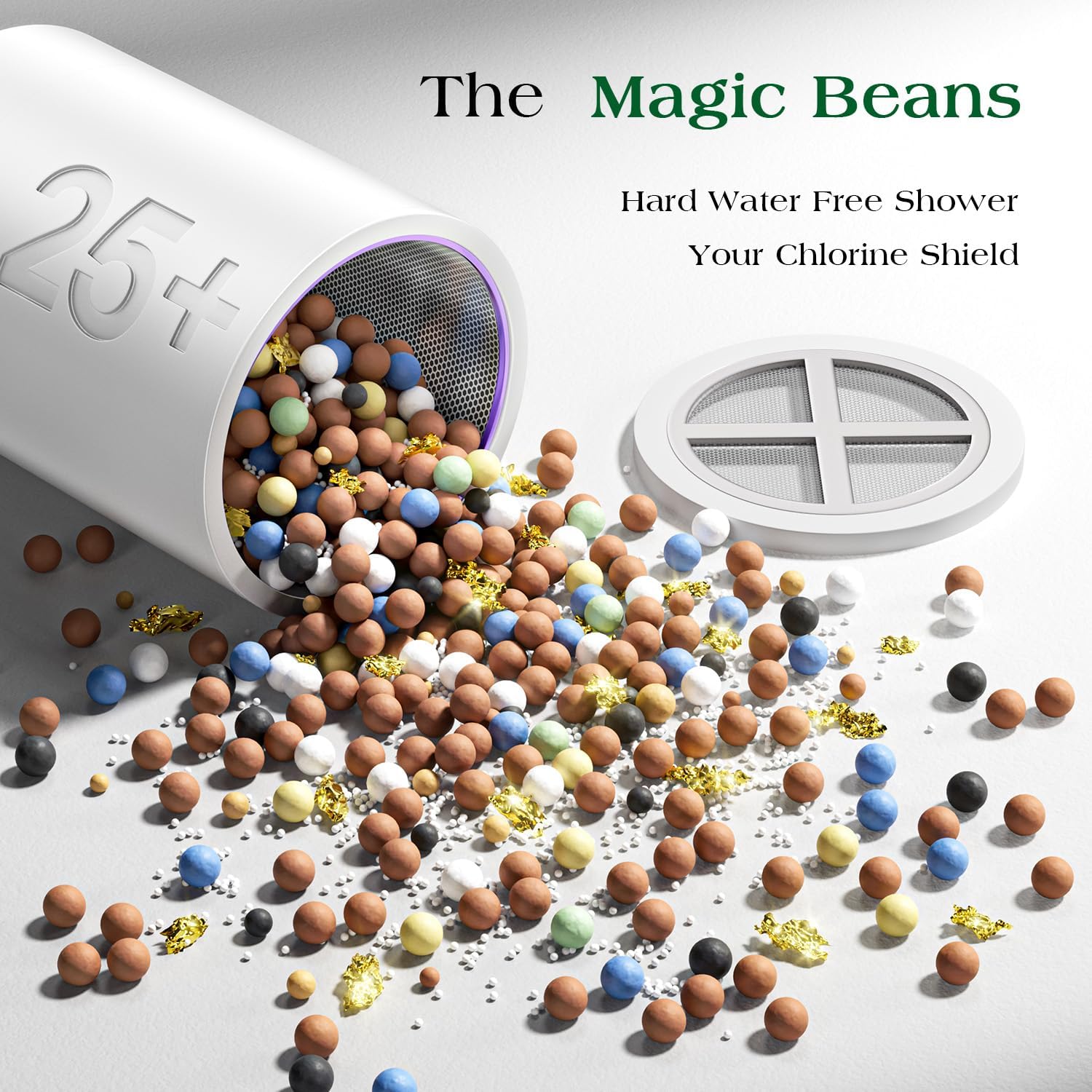 Filtered Shower Head COMBO – for Healthier Skin & Hair | 3 Mode High Pressure Shower Heads with 25-Stage Filtration | Removes 99.947% Chlorine & Heavy Metals | Shower Head with Filters - Black