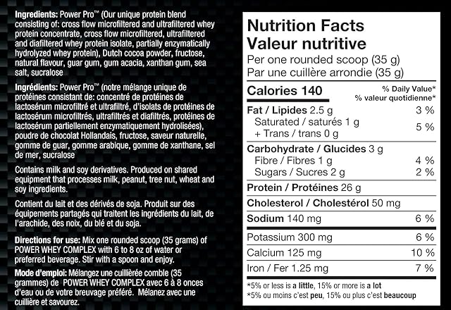 BioX Power Whey Complex | 26g Whey Protein with Concentrate, Isolate & Hydrolyzed Blend | Triple Protein Blend with Instant Mixability | Low Lactose, Low Sugar, Low Fat | 52 Servings, 4LB (Chocolate)