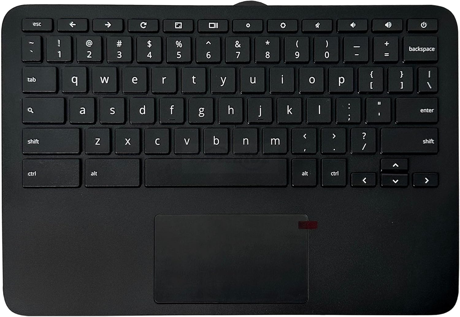 Laptop Palmrest Upper Case with US Keyboard Touchpad Assembly Replacement for HP Chromebook 11MK G9 EE (MediaTek) M44258-001 - Black