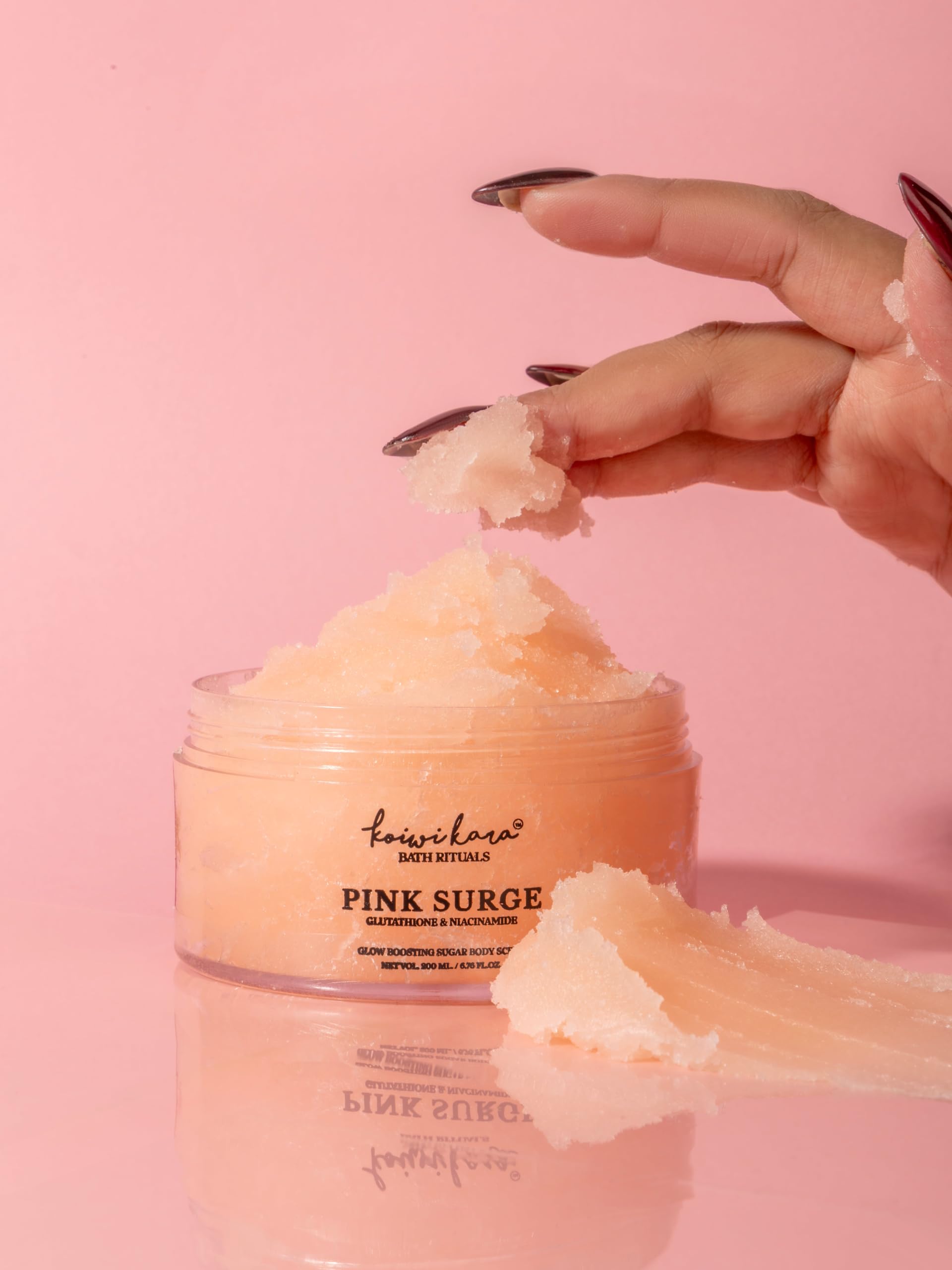 Pink Surge Glutathione & Niacinamide Sugar Body Scrub | Glow Boosting, Exfoliating Formula, Brighter Skin, Even Skin Tone, 200 ml-picture-49