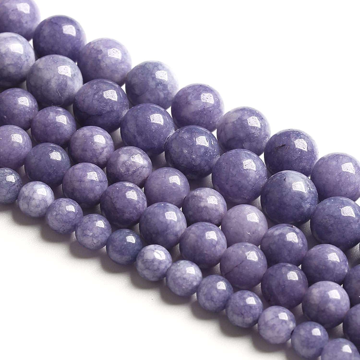 4MM 86PCS Lavender Purple Chalcedony Stone Loose Beads for Jewelry Making DIY Bracelet Necklace - Image 2