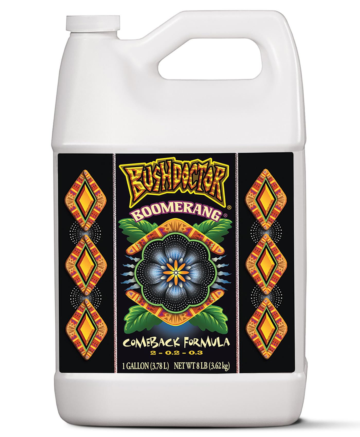 FoxFarm Bush Doctor Boomerang - 2-0.2-0.3 Comeback Formula - Microbial-Based Liquid Plant Fertilizer for Root Zone Support, Immediate Nutrient Uptake