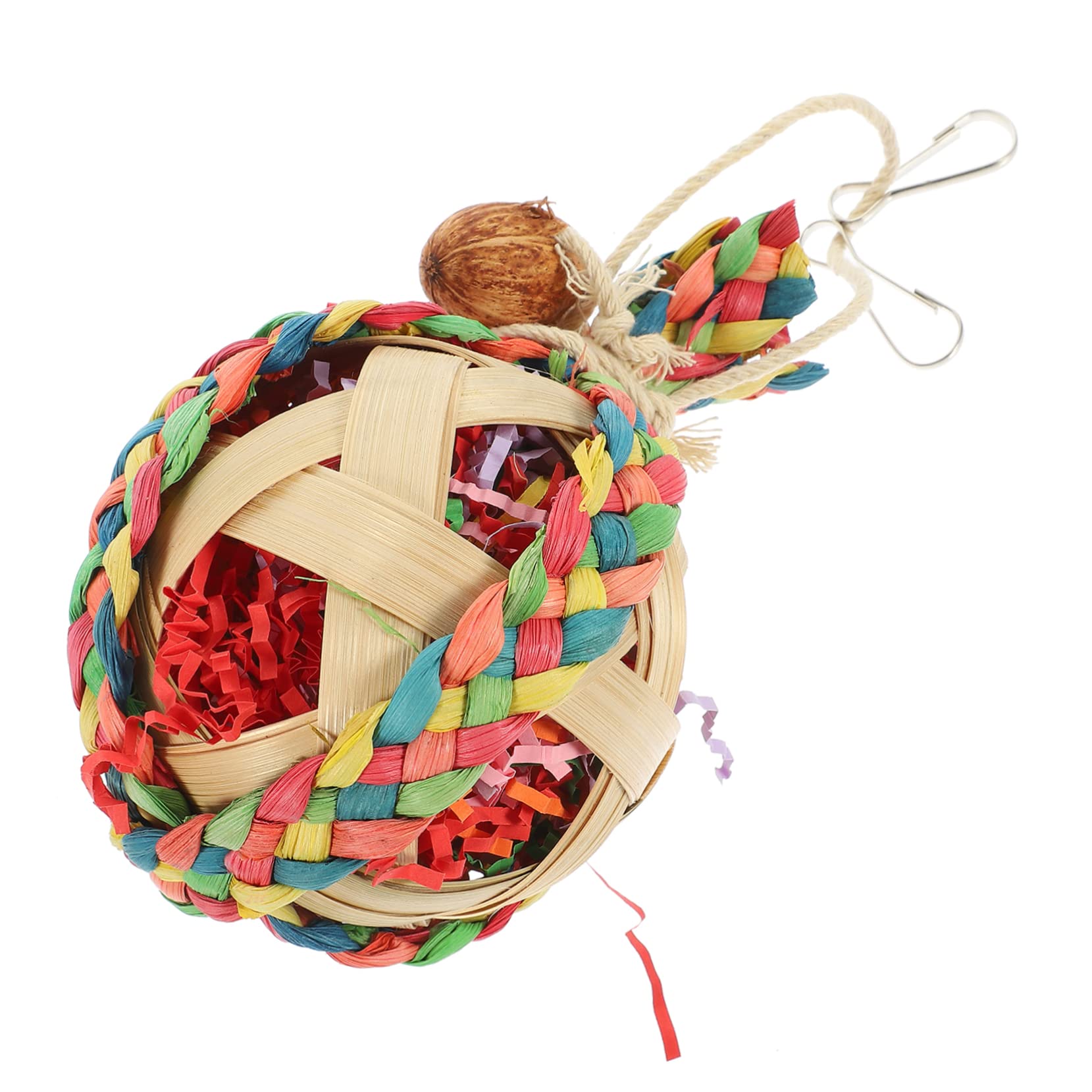 Yardwe 5piezas Juguete Colgante para Periquitos y Aves Accesorio De Jaula De Natural Juguete De Masticar para Pájaros para Mantener Entretenidas