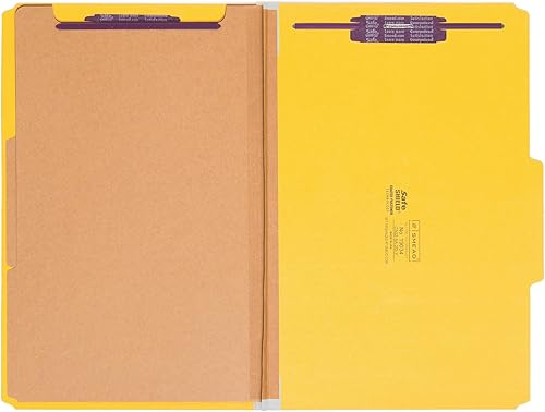 Miniatura 7 de Smead Carpeta de archivos de clasificación de cartón prensado con sujetadores SafeSHIELD, 2 divisores, expansión de 2 pulgadas, tamaño legal,