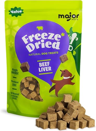 MAJOR PETS Freeze Dried Beef Liver Dog Treats for Training, 21 oz Bag