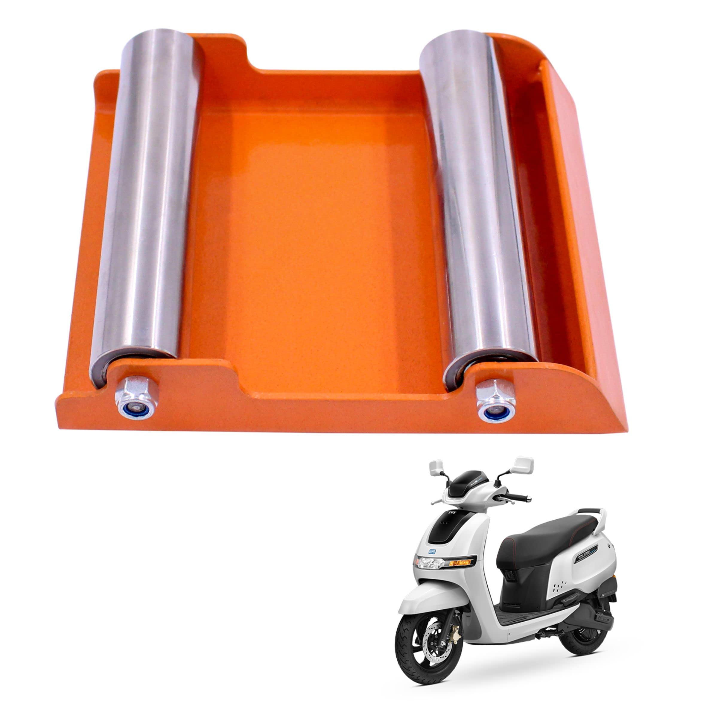 Portable Wheel Roller for Bike Tyre, Chain Cleaning & Lubricating 160Kg Weight Capacity for TVS iQube (Pack of 1Pcs)-image-3