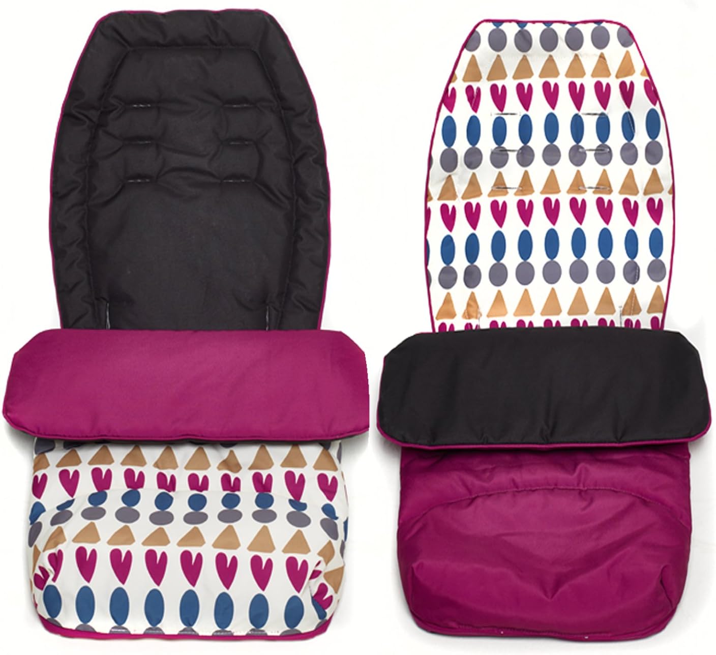 Kids Kargo Luxury Padded Reversible Footmuff (Pink, New Colour Range)