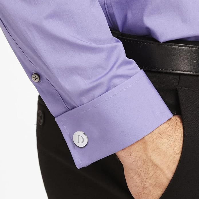 Set de gemelos y prendedor para hombre de acero inoxidable miniatura 3