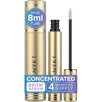 NYK1 CONCENTRADO Serum Cejas Crecimiento Para Ceja M&aacute;s Gruesas (XL - 8ml) BrowForce Crece Cejas Serum Para M&aacute;s Llenas Y Natur