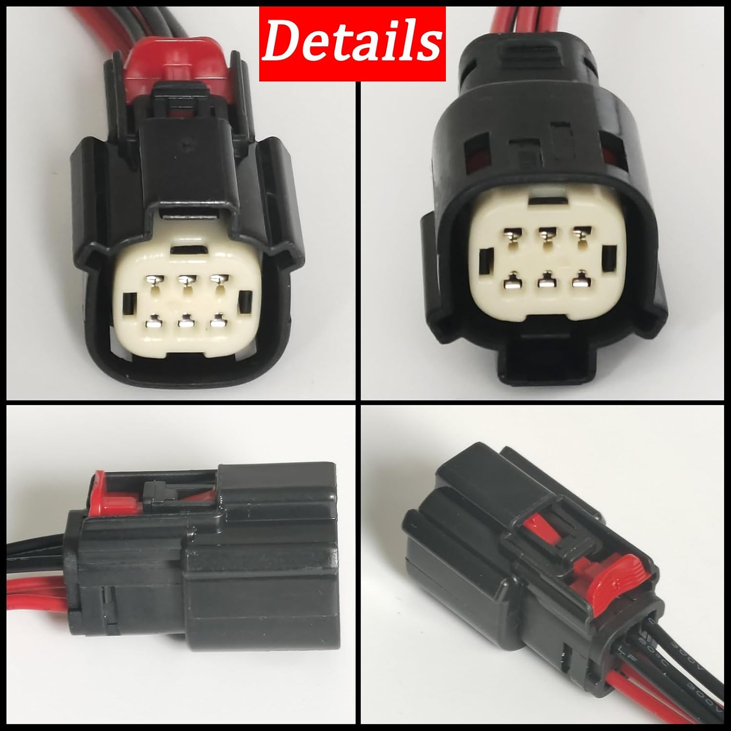 6 Pins Projector Headlight LED DRL Wiring Harness Connector Pigtail Plug Fit for Chevrolet Traverse Blazer Malibu Colorado 2015-2022 on Headlight 84686137 84887857 84987046 84707376