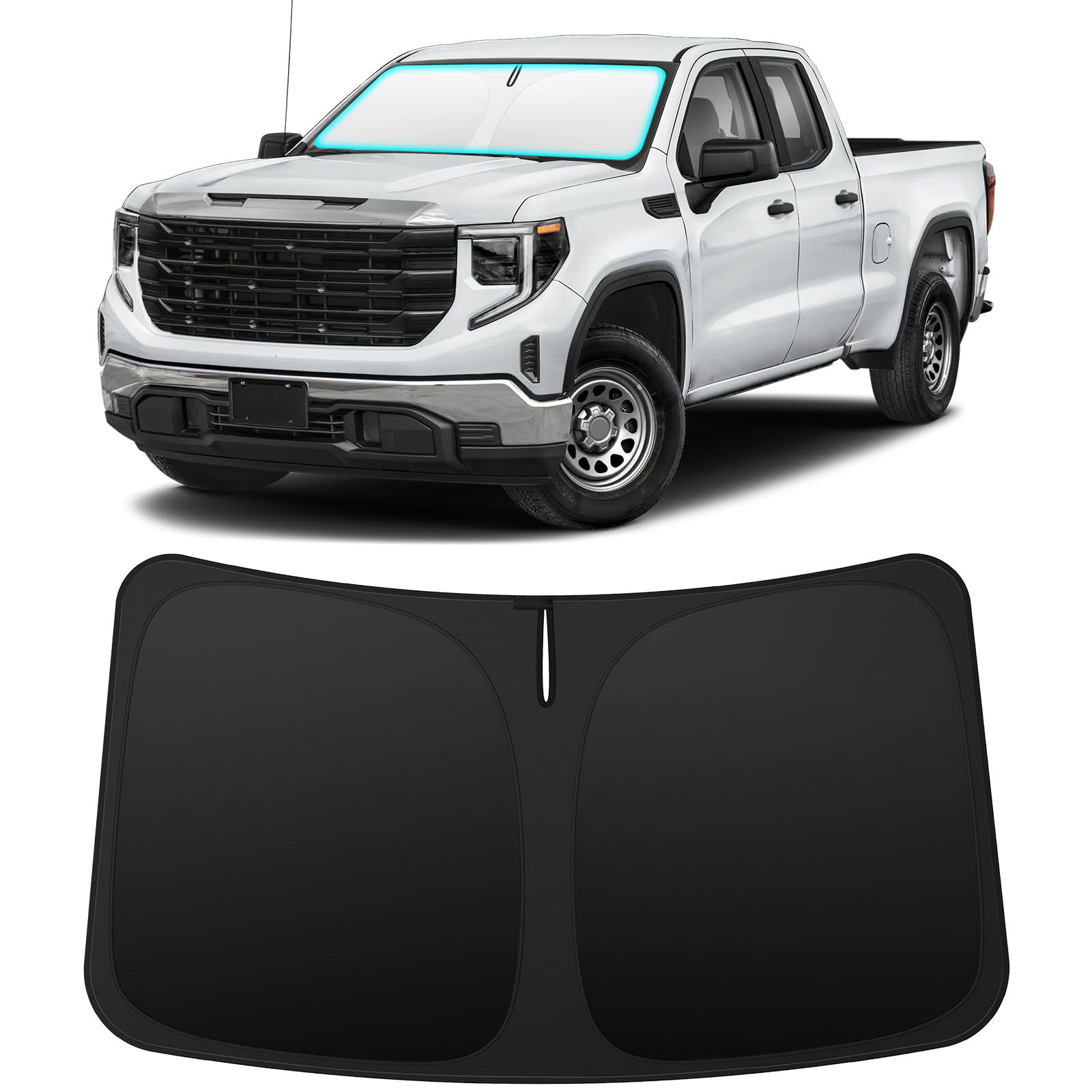 INSAUTO Windshield Sun Shade for Chevrolet Silverado GMC Sierra 2019-2026