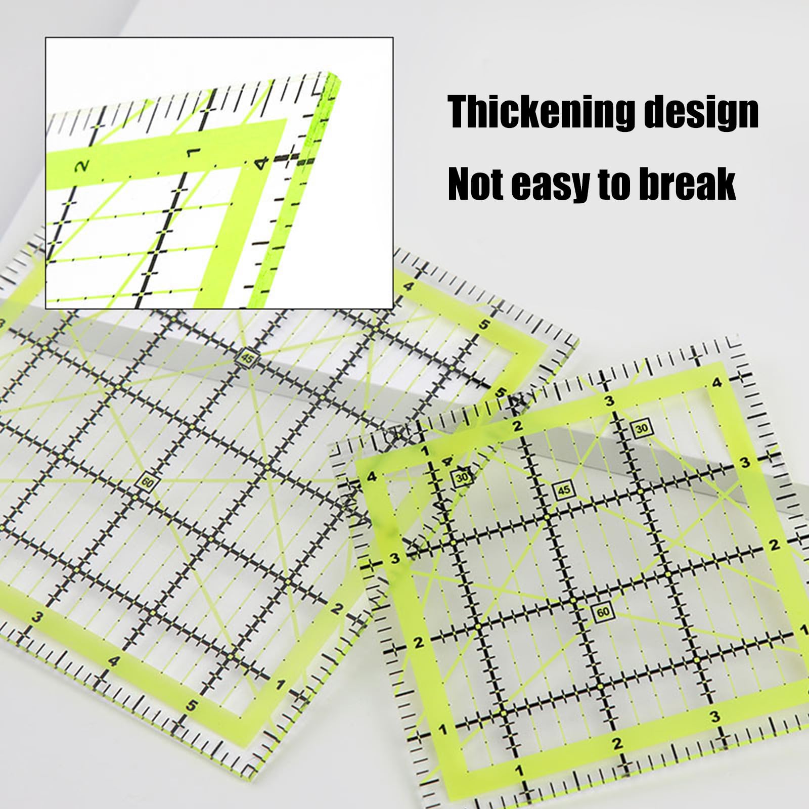 4er Set Quilt-Lineale Aus Acryl – Perfekt Zum Stoffschneiden & Nähen
