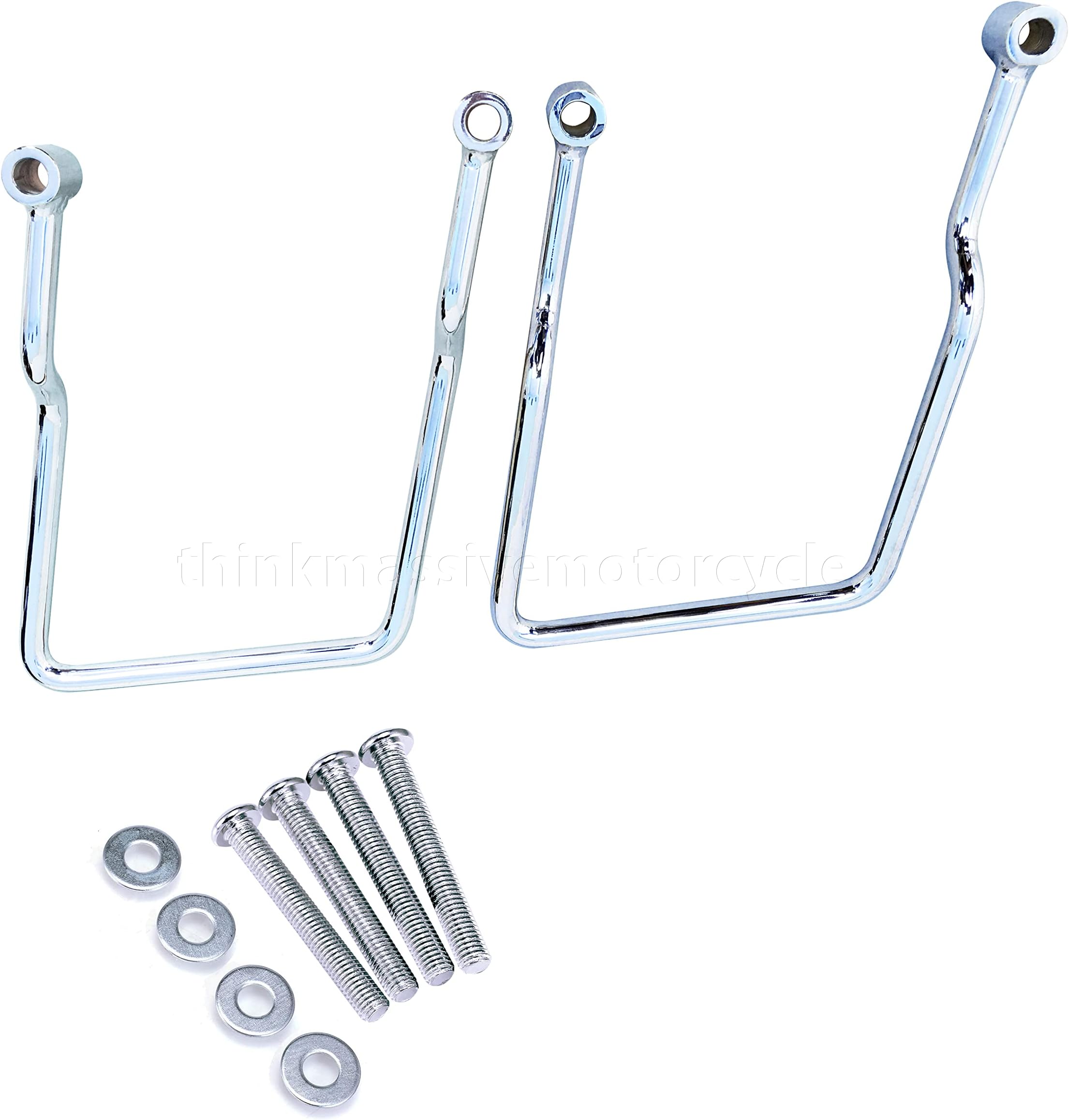 Cavalry Saddlebag Supports for 02+ Honda VTX1300/VTX1800 C&F - Modern Chrome Silver