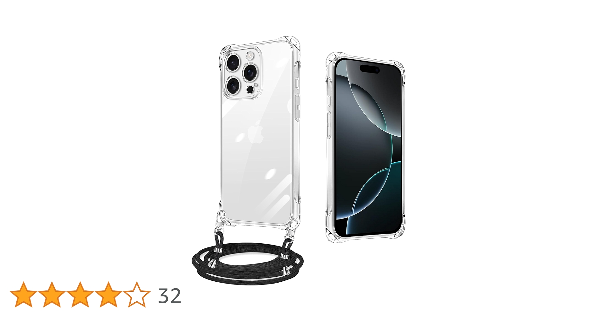 Amazon.co.jp: iPhone 16 Pro Max ケース クリア ネック ショルダー