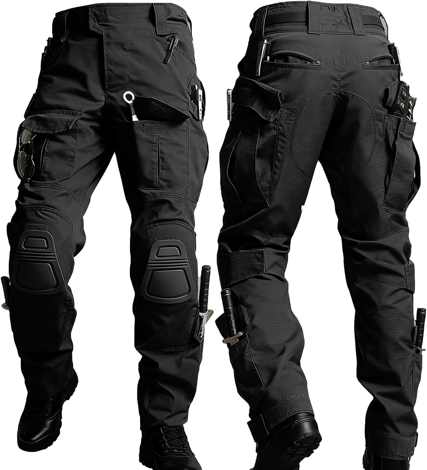 G3 Tactical Combat Pants, Men's Military Ripstop Army Pants for Outdoor Airsoft Hunting Paintballing - No Kneepad