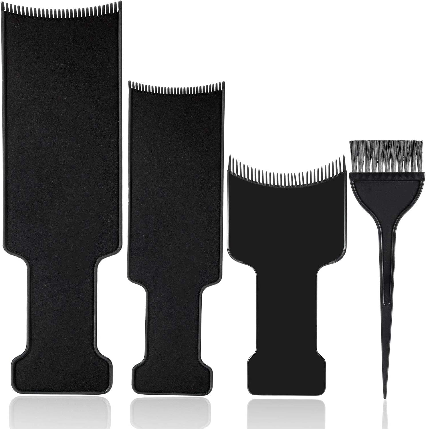 TERRIFI Hair Color Board With Teeth Dye Tool Comb DIY Hairdressing Hair Color Board Easy Clean Sturdy Lightweight Fits All Standard Sized Hair Foils for Salon or At Home Use 4PCS