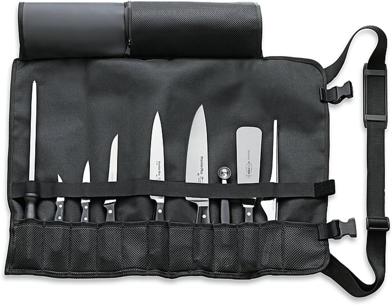 F. DICK - Premier Plus & Superior Starter Set 9 pcs - Boning, Kitchen, Paring, Chef's, Fillet & Flexible Knives, Sharpening Steel, Angle Palette, Fruit Cutter & Meat fork - Made in Germany