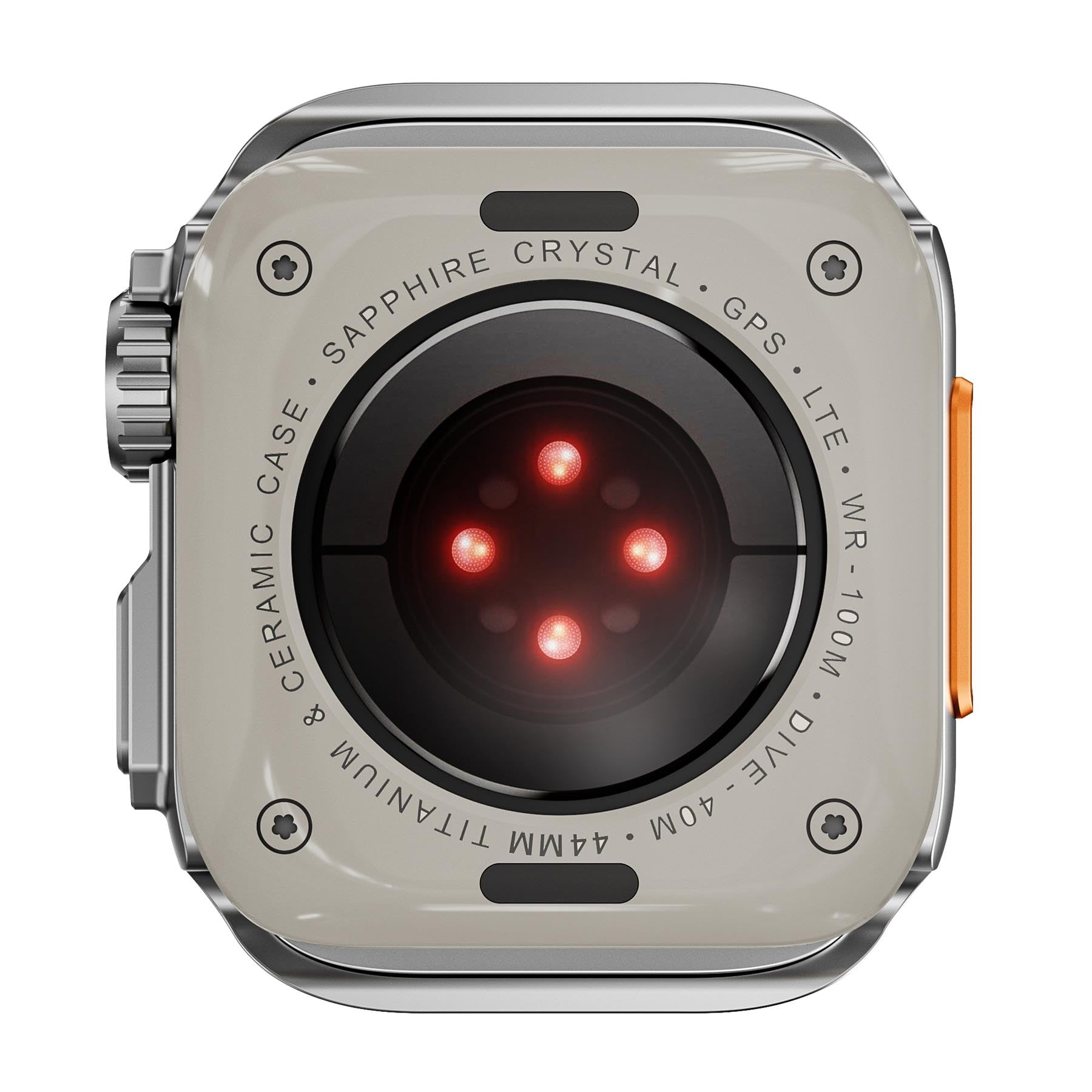 VeveXiao Designer Rugged Metal Case Compatible with Apple Watch Series 6 5 4 SE 44mm Protector Change to Ultra 2/1, Metal Case Bumper Protective Cover for iWatch Series 6 5 4 SE,grey