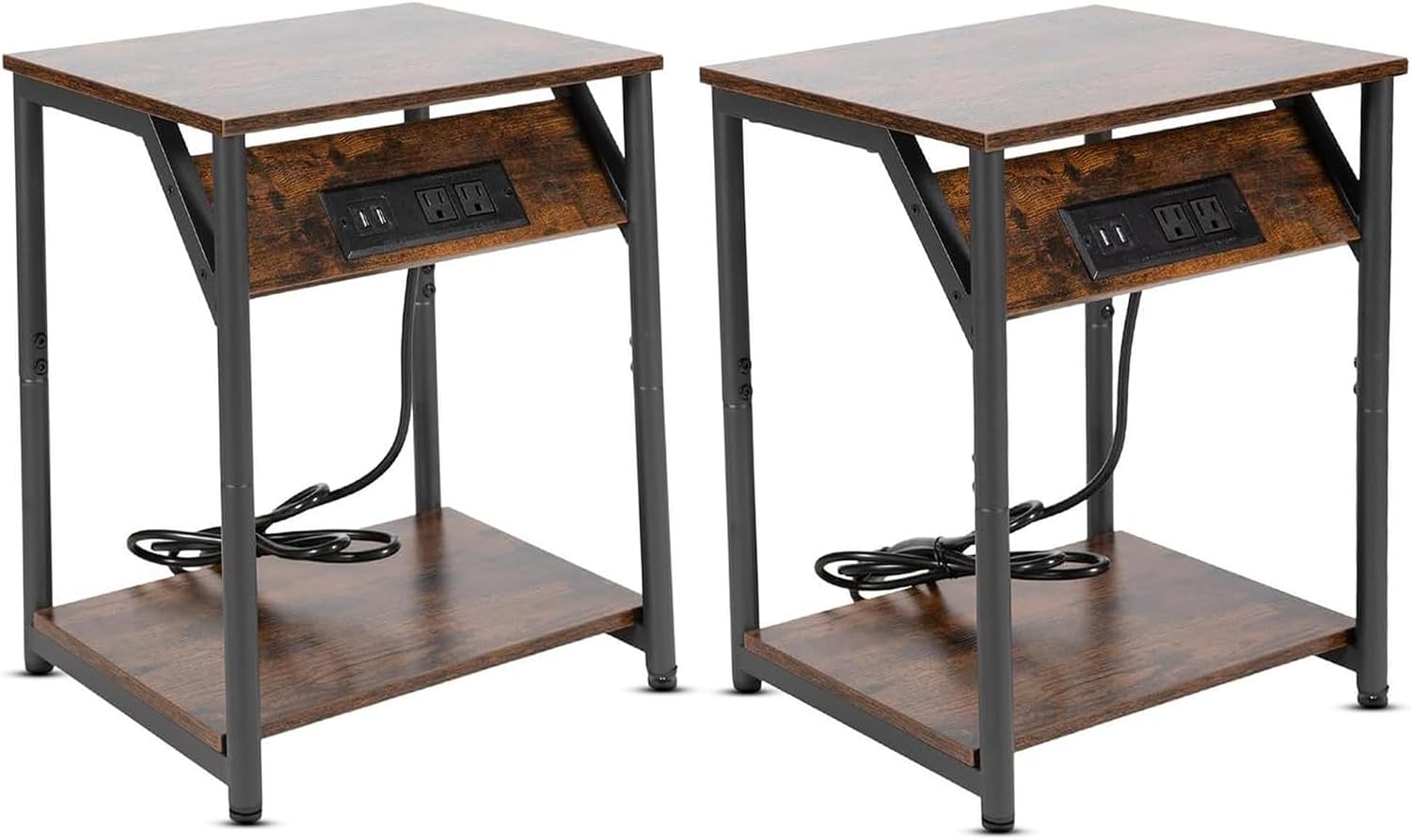 Hobby Lobby Industrial Side Tables with Outlets