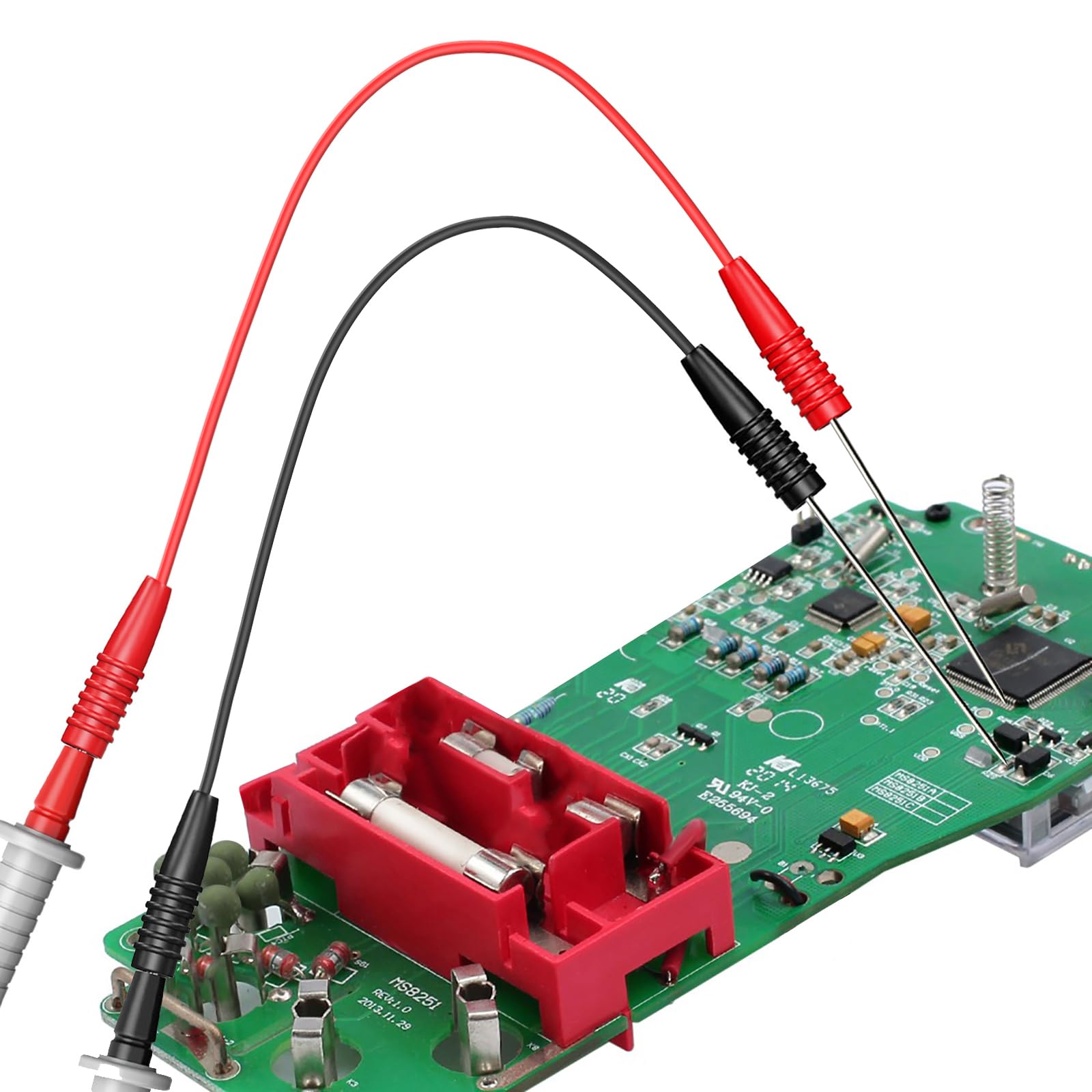 2 cavi di misurazione sonde di prova, presa da 2 mm a sonda di prova in acciaio inox, 20 cm per multimetro test elettrico (rosso e nero)