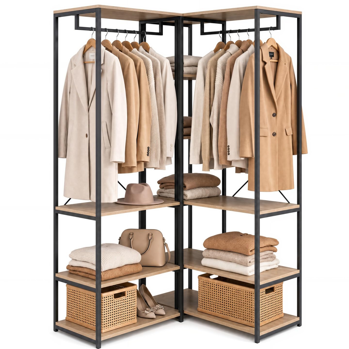 IDMarket - Armadio modulare XXL L. 150 cm DETROIT design industriale