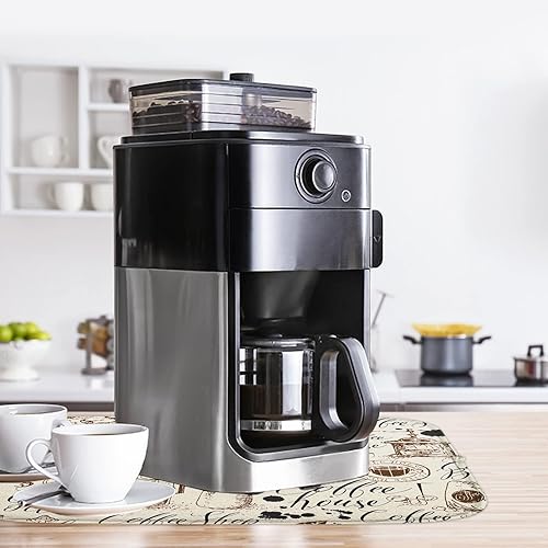 Miniatura 7 de Tapete absorbente para secar platos, almohadilla de microfibra para encimera de cocina, decoración de barra de café, resistente al calor y