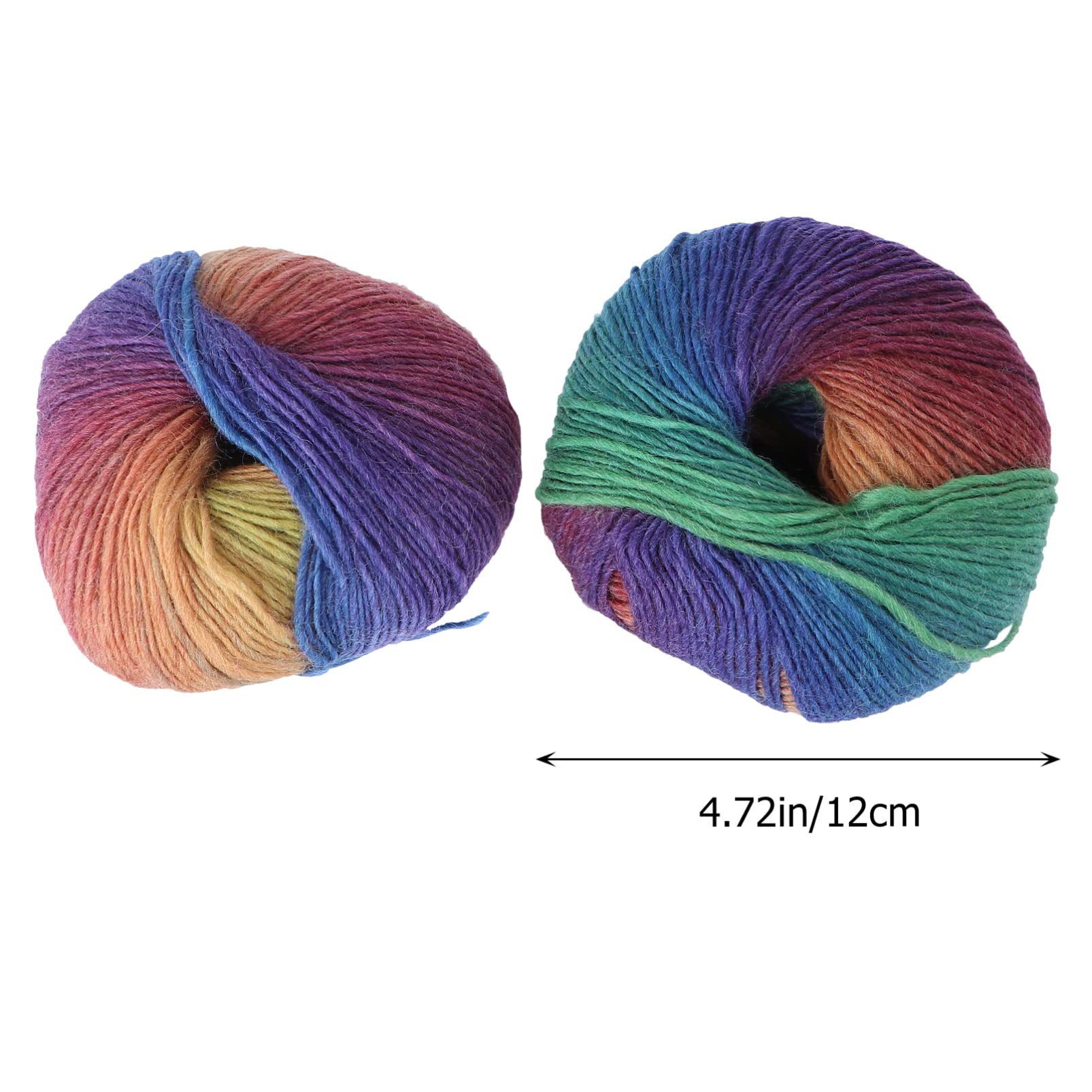Ciieeo 6 Rollen selbststreifendes Häkelgarn Wollgarn Baumwolle Strickwolle Sockenwolle aus Baumwolle Wolle Regenbogengarn Regenbogen-Strickwolle Strickgarn Zubehör häkeln Pullover Linie