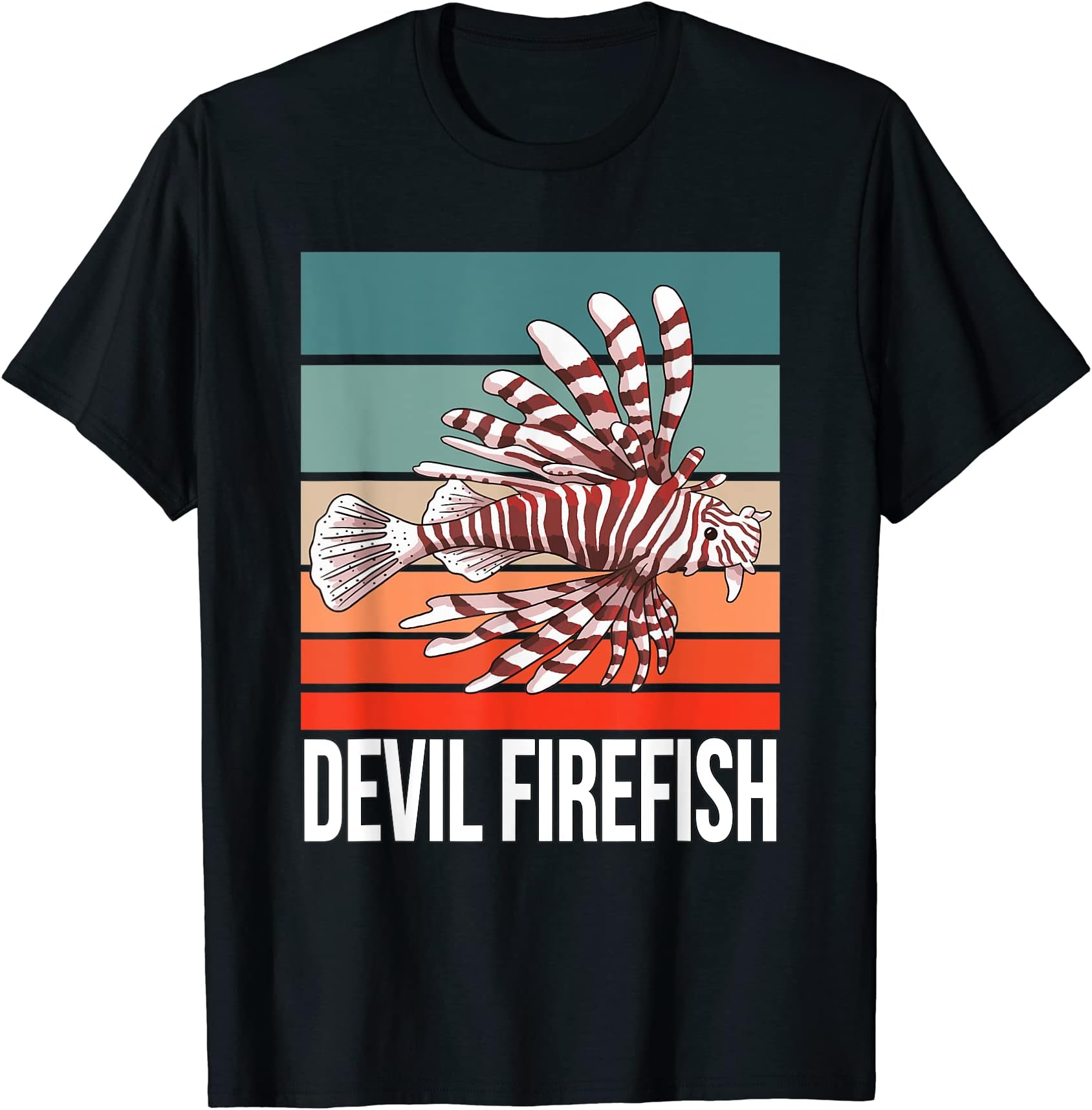 Retro Fish Lover Design Vintage Devil Firefish T-Shirt