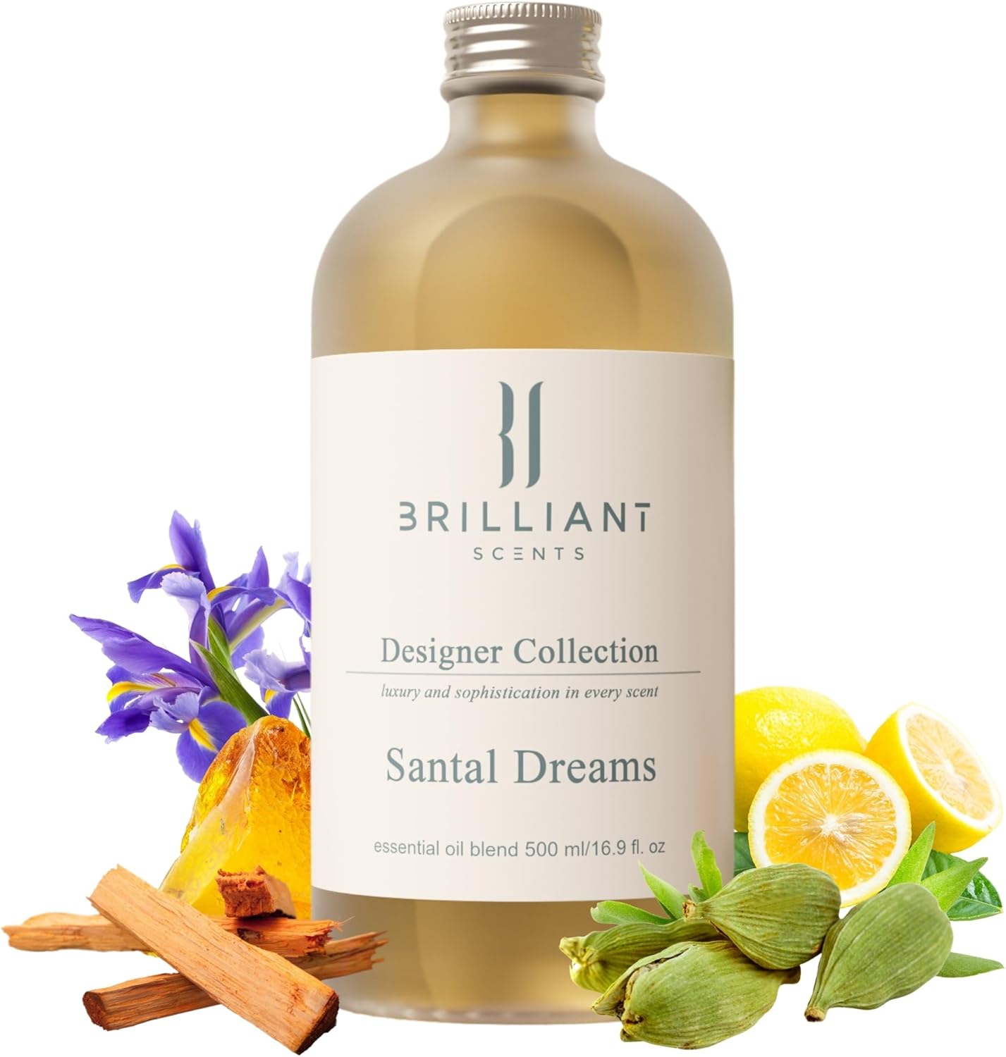 Brilliant Scents Diffuser Oil Refill, Inspired by Santal 33 Designer Collection Aroma Scents, Essential Oils Set for Home, Fragrance Oil for Candle Making, Hotel, 50ML, Santal Dreams - Image 2