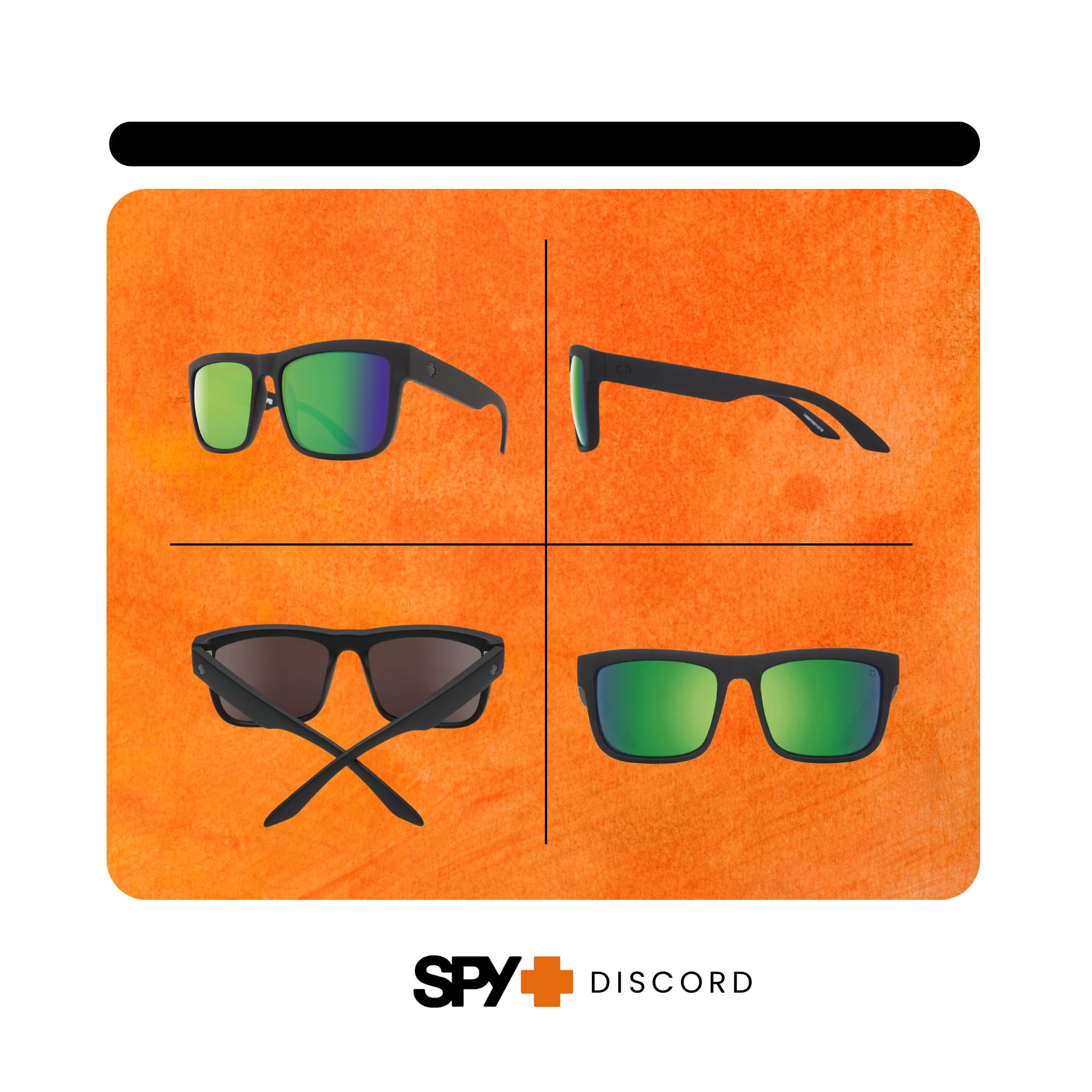 Spy Discord Occhiali da Sole Rettangolari Uomo + PACCHETTO CON KIT OCCHIALI ACCESSORI