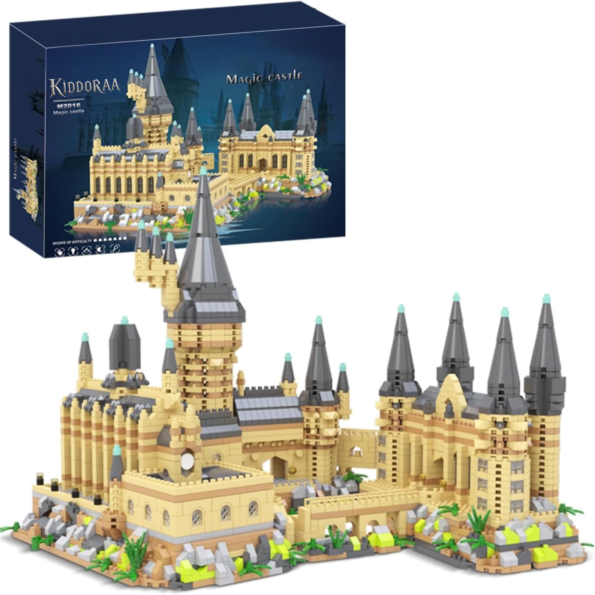 Grand Fantasy Castle Micro Building Blocks Set, 2929+ PCS Magic Castle Architecture Model for Teens & Adults 14+ | Collectible Display with 1 Year Manufacturing Warranty-image-48