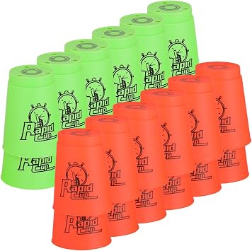 yeesport Sports Stacking Cups Interactive 24 Piece Quick Stack Cup Set Speed Training Game