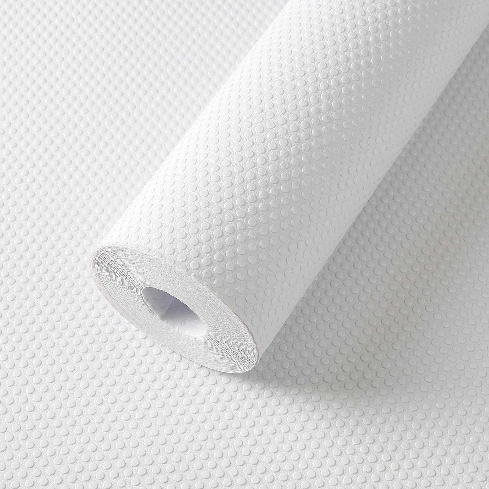 White Shelf Liner for Kitchen Cabinets 12 inch Wide - Easy to Cut Drawer Mat 12" x 120 Inch - Waterproof Non-Adhesive Pantry Cabinet Liner