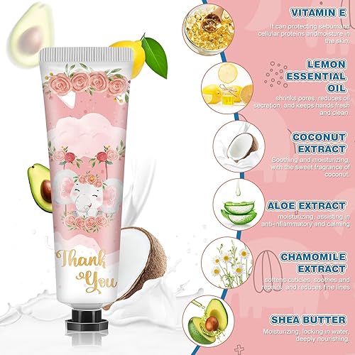 Miniatura 3 de Swiffen 48 juegos de crema de manos para baby shower, 3 tipos de fragancias, elefante, regalos de fiesta de baby shower, loción de manos de viaje