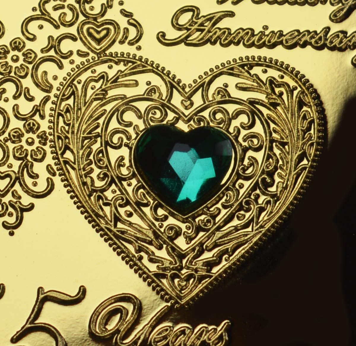 Silber-Gedenkmünze Zum 55. Hochzeitstag – Mit Diamant-Edelstein – Geschenk Für 55 Jahre Ehe (Emerald Wedding)