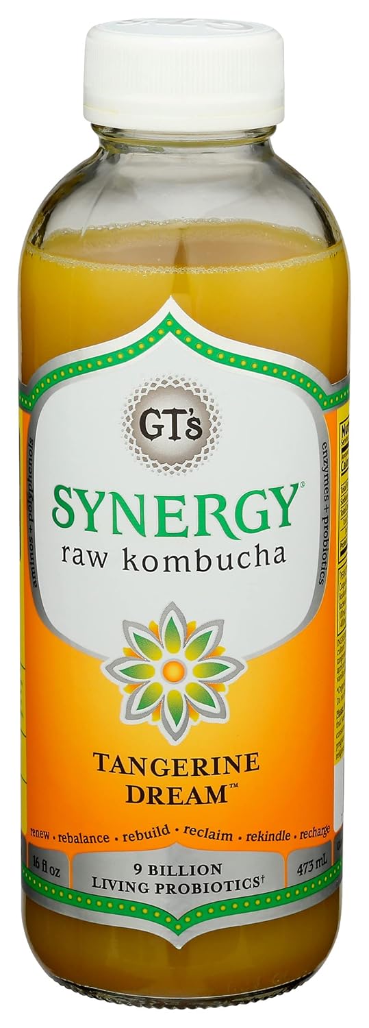 GTs Living Foods Organic Tangerine Dream Kombucha, 16 FZ