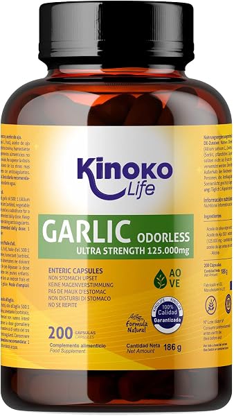 Ajo 125,000mg 200 Cápsulas Sin Olor